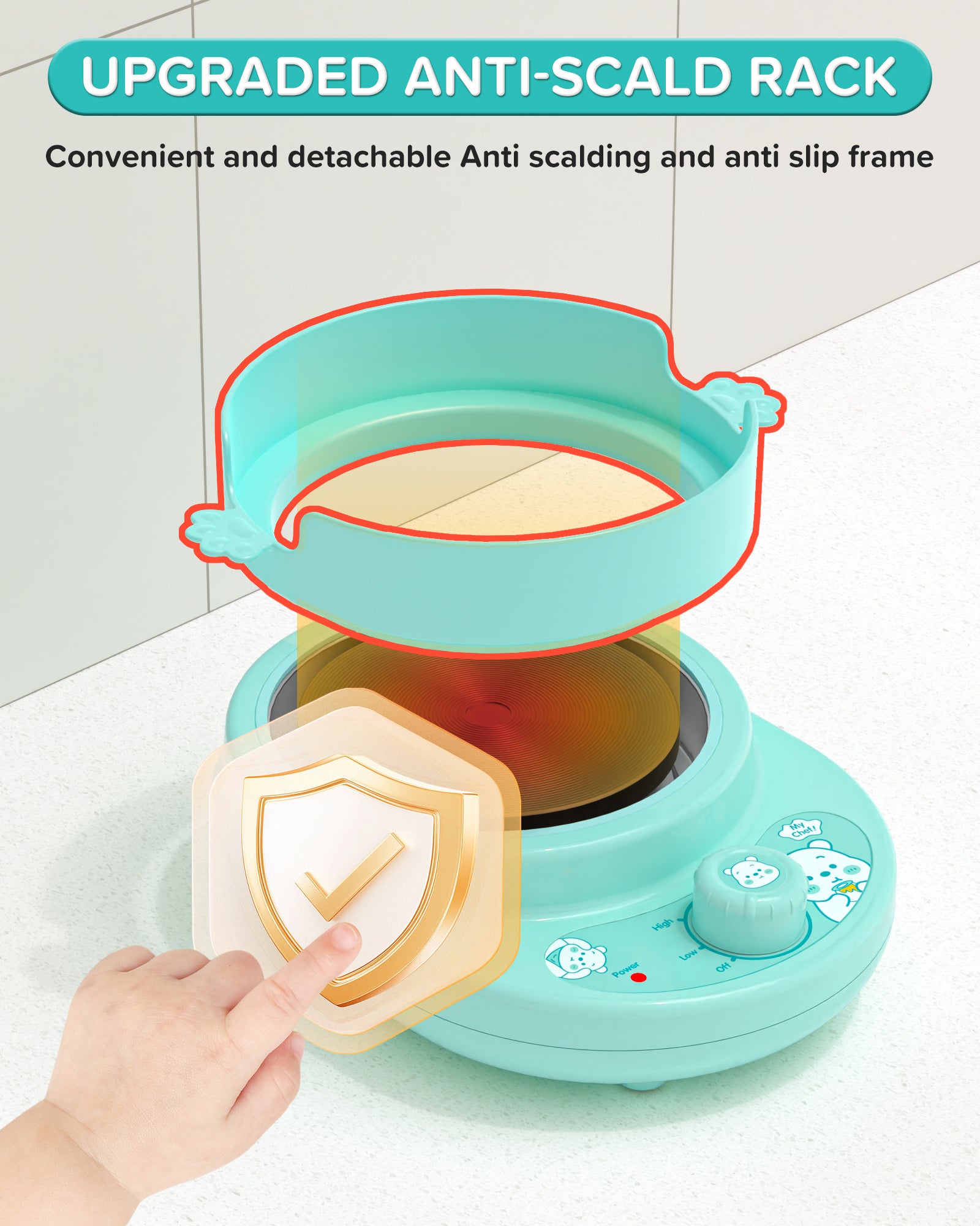 Kids Cooking Sets Real- Safe Mini Kitchen Set with Kids Knife Set for Real Food Making, Toddler Montessori Kitchen Playset for Girls Boys