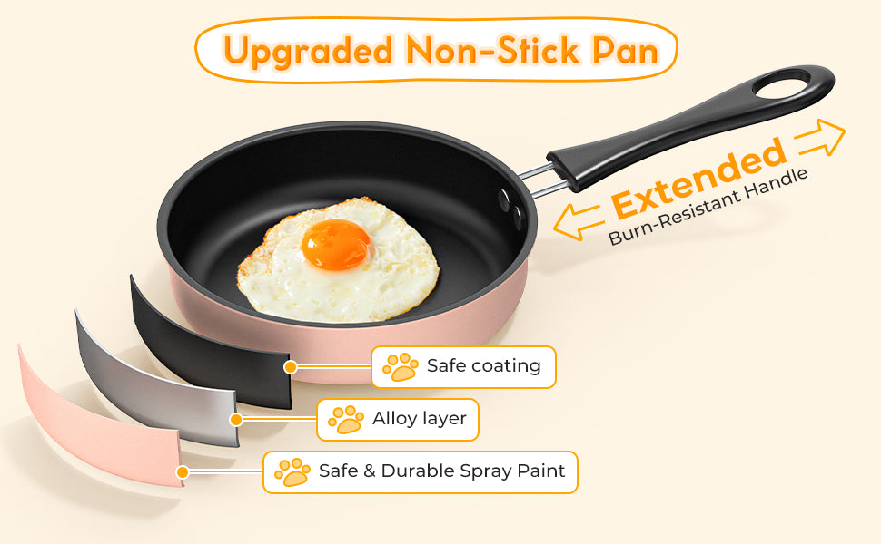 Kid Cooking Sets Real Mini Kitchen, Food Making for Beginner Children 8 9 10 11 12 Boys Girls Cooking Educational Toys, Junior Easy Safe MontessoriTools Dishes Knife Set-Pink